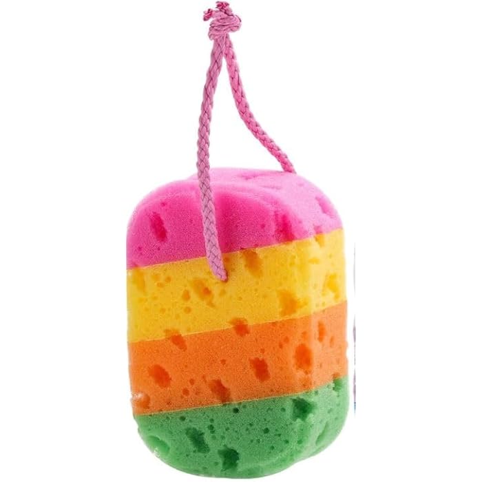 oval bath Sponge for Women Men Kids, Sponge Loofah Body Scrubber Reusable Exfoliating Bath Sponge for Body Wash Bathroom, Large Size Bathing Sponge Bathing Accessories (multicolor) - Image 1